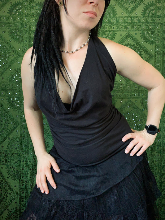 Cowl Neck Super Stretch Halter