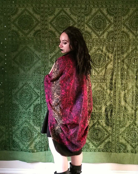 Night Blooming Flowers Cocoon Shawl