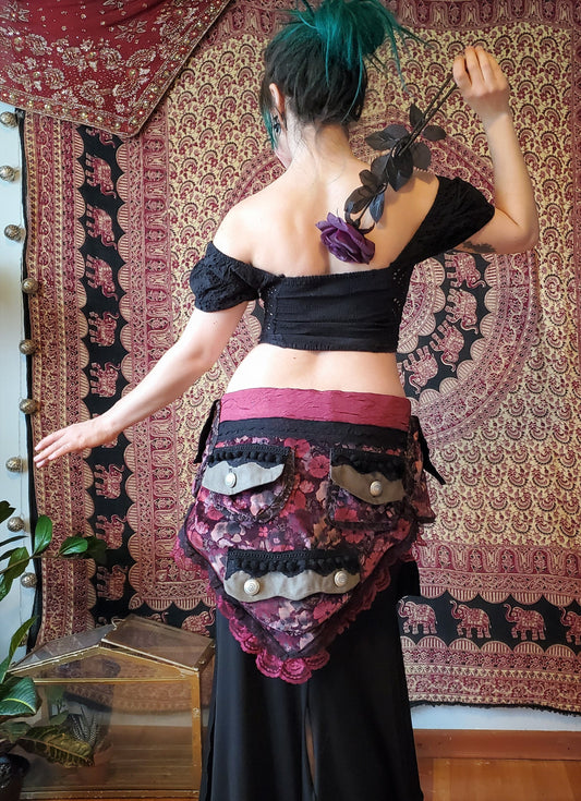Vintage Velveteen Pocket Belt