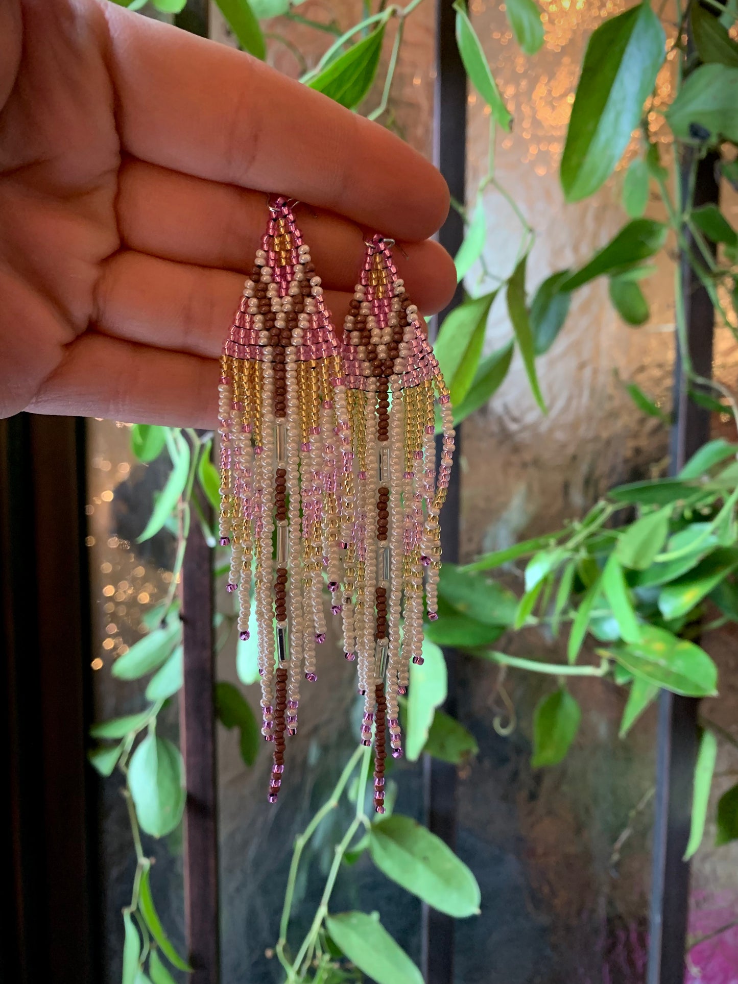 Speak to Me of Wild Spirit: Fringe Seed Bead Earrings