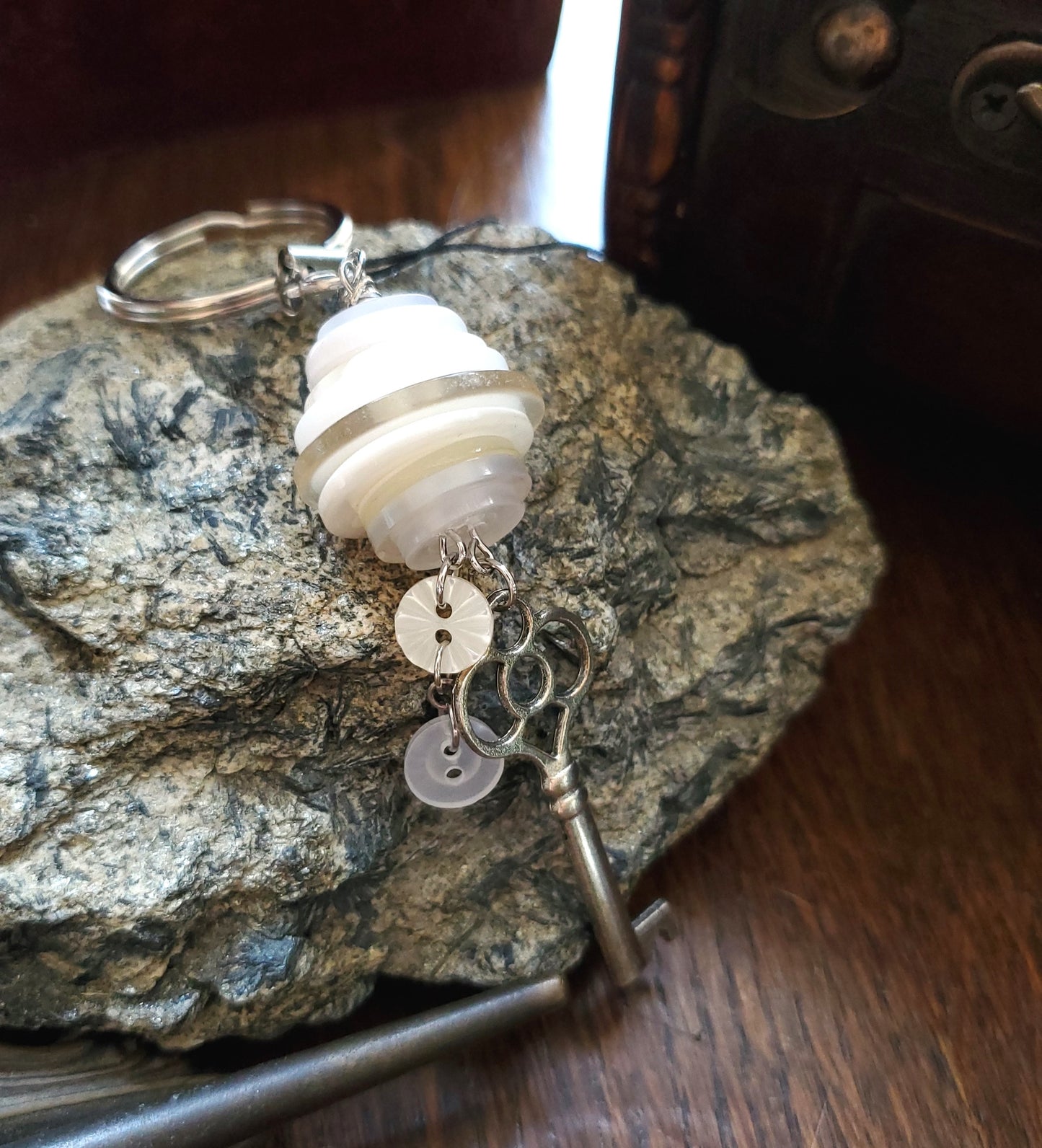Borrower's Button Pile Keychains