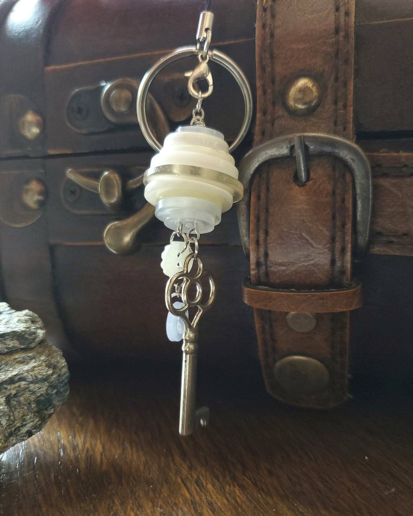 Borrower's Button Pile Keychains