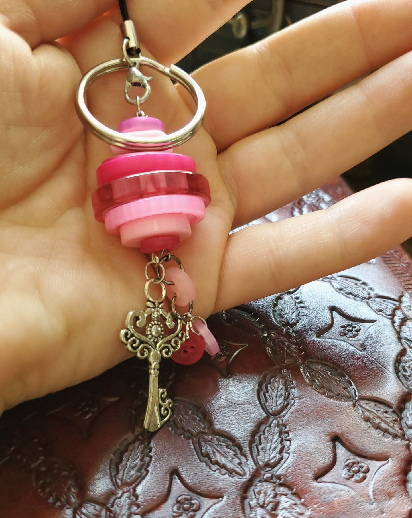 Borrower's Button Pile Keychains