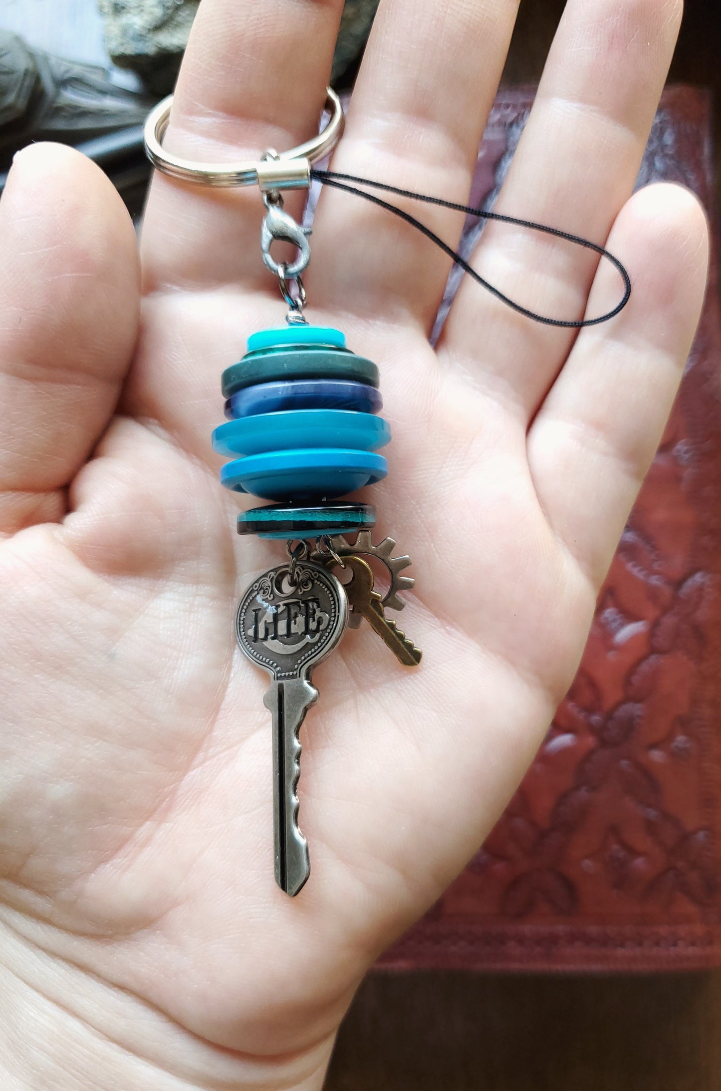Borrower's Button Pile Keychains