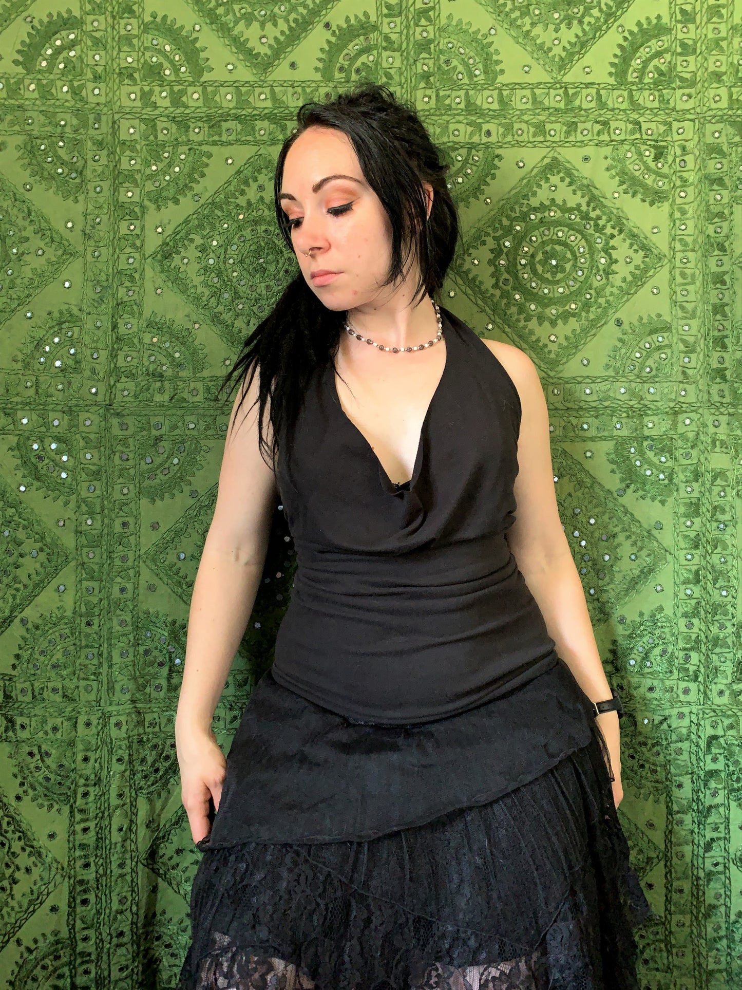 Cowl Neck Super Stretch Halter