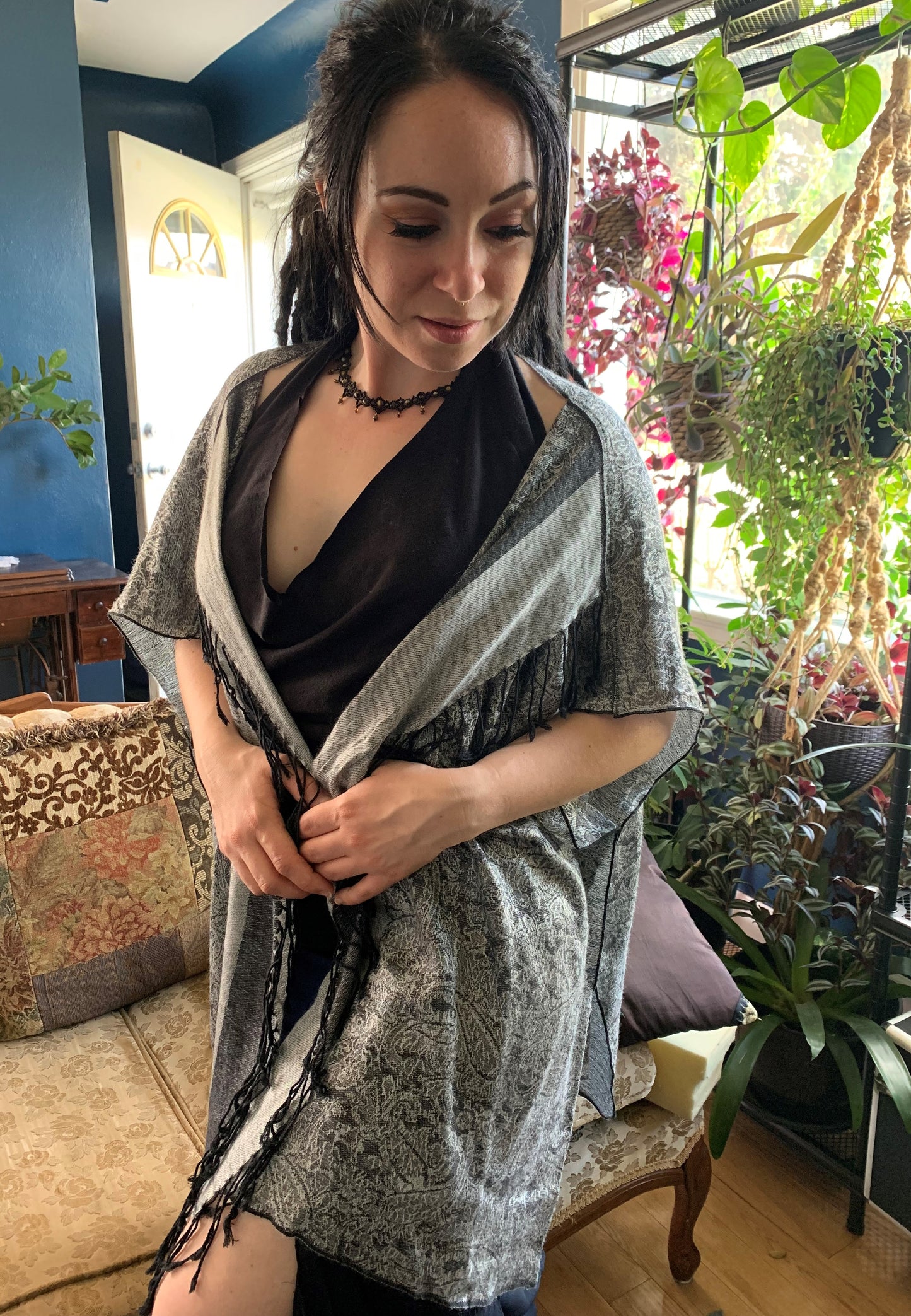 Silver Shawl Robe