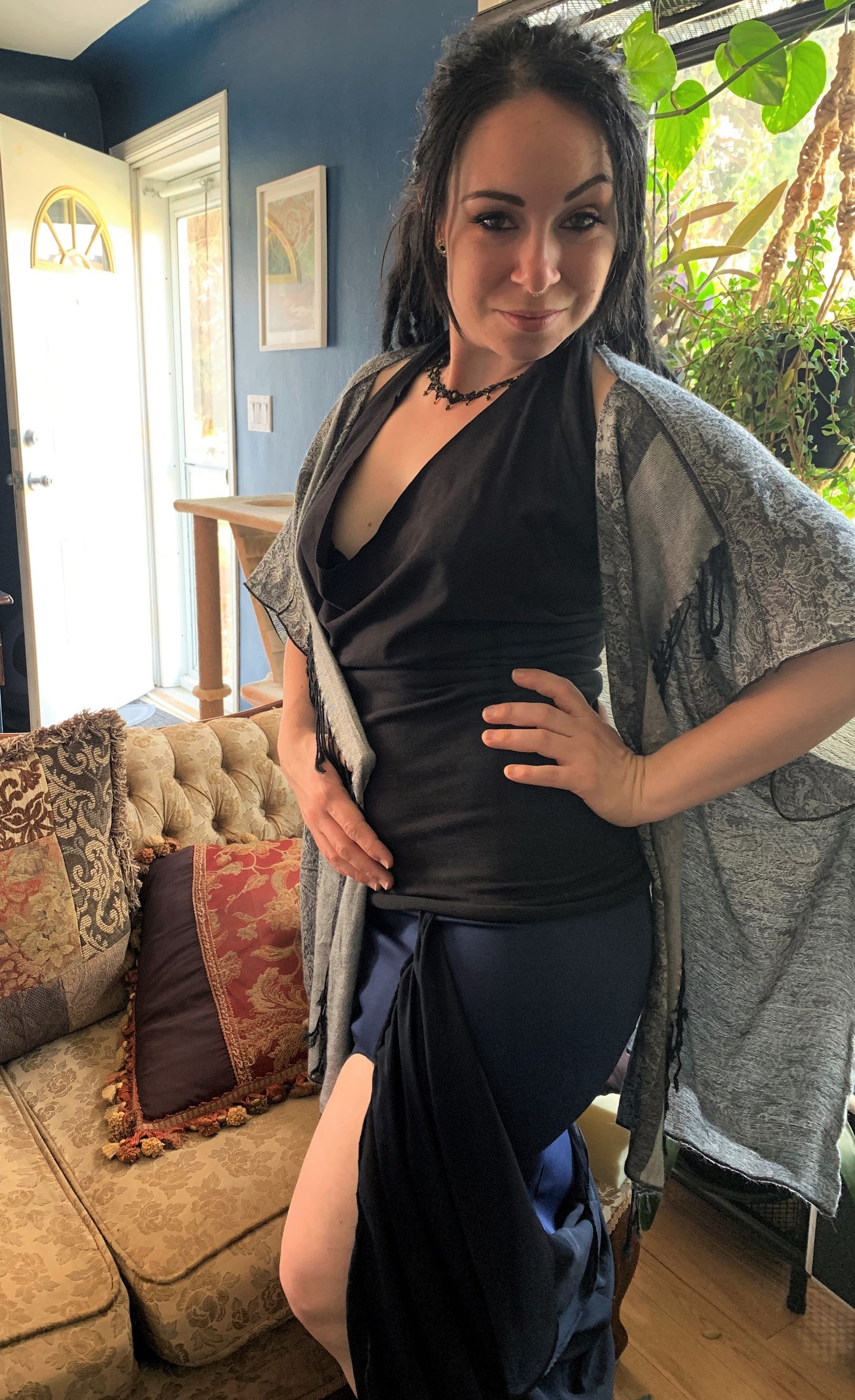 Silver Shawl Robe