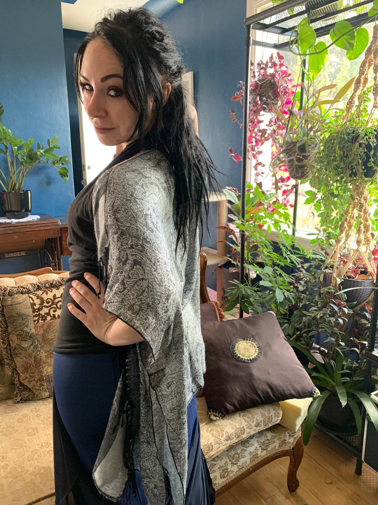 Silver Shawl Robe