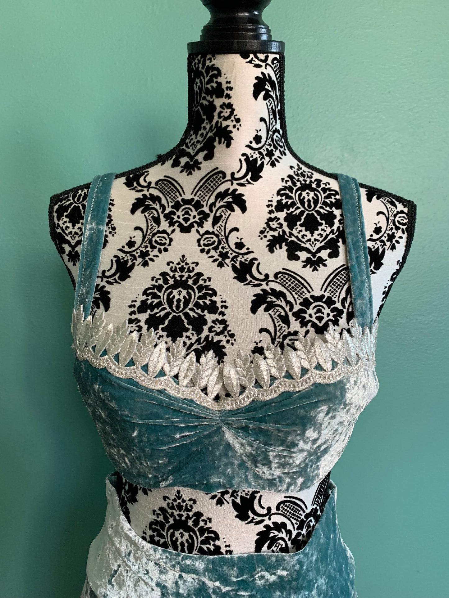 Ice Queen: Crushed Stretch Velvet Fusion Dance Costume