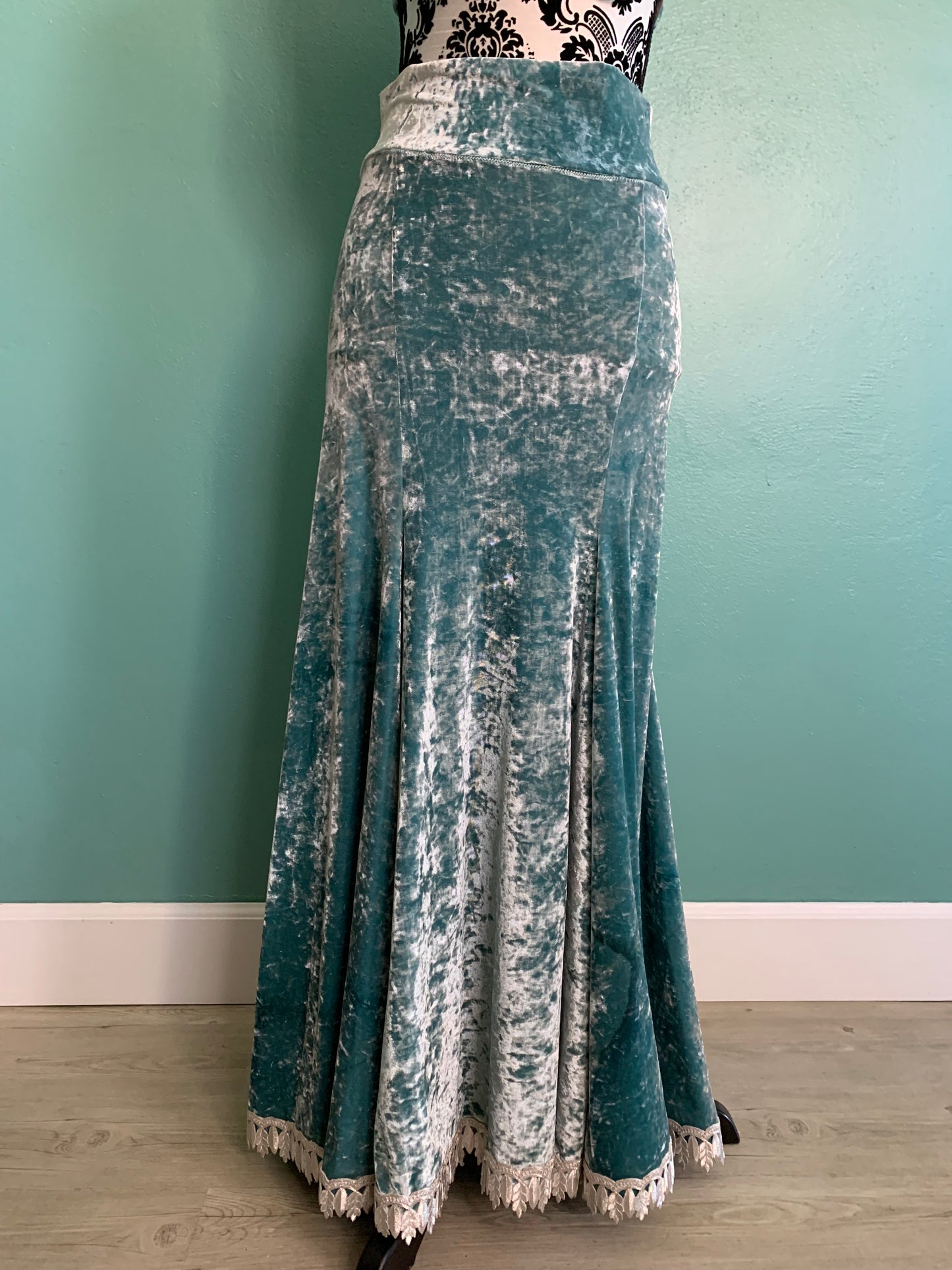 Ice Queen: Crushed Stretch Velvet Fusion Dance Costume
