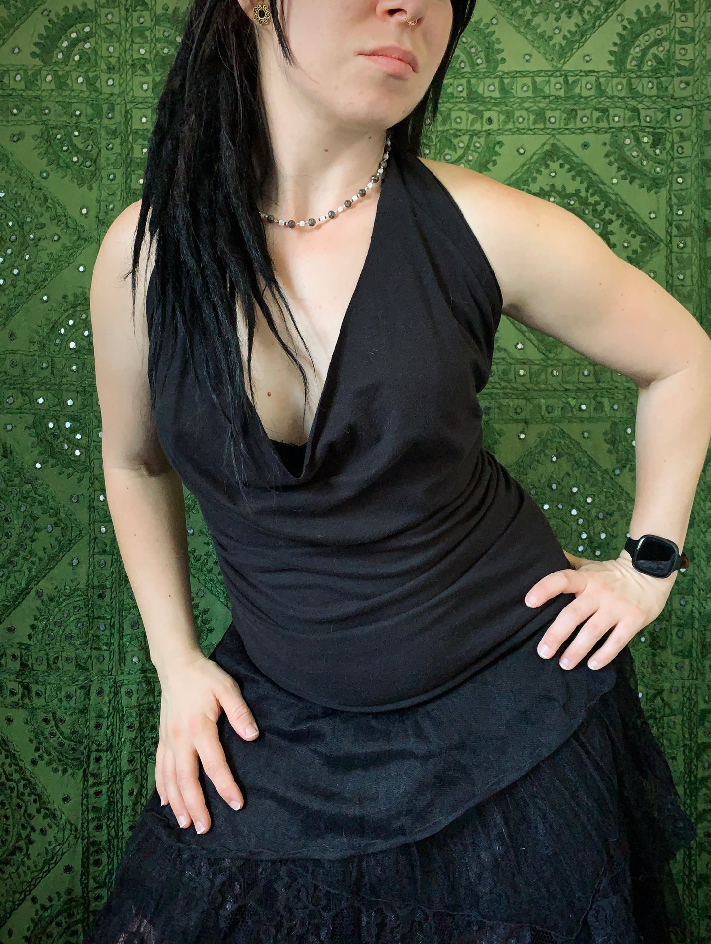 Cowl Neck Super Stretch Halter
