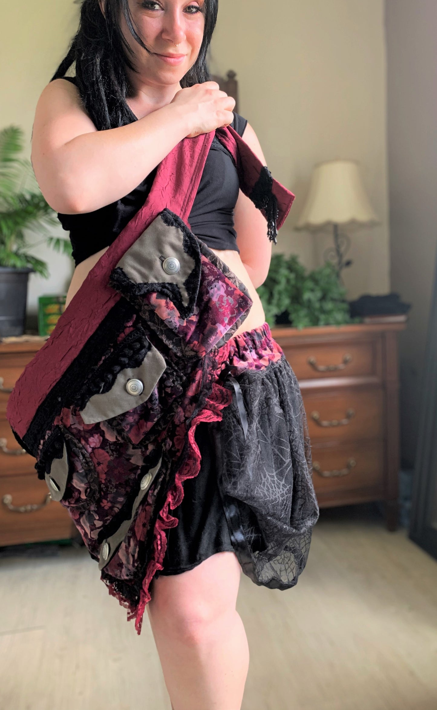 Vintage Velveteen Pocket Belt