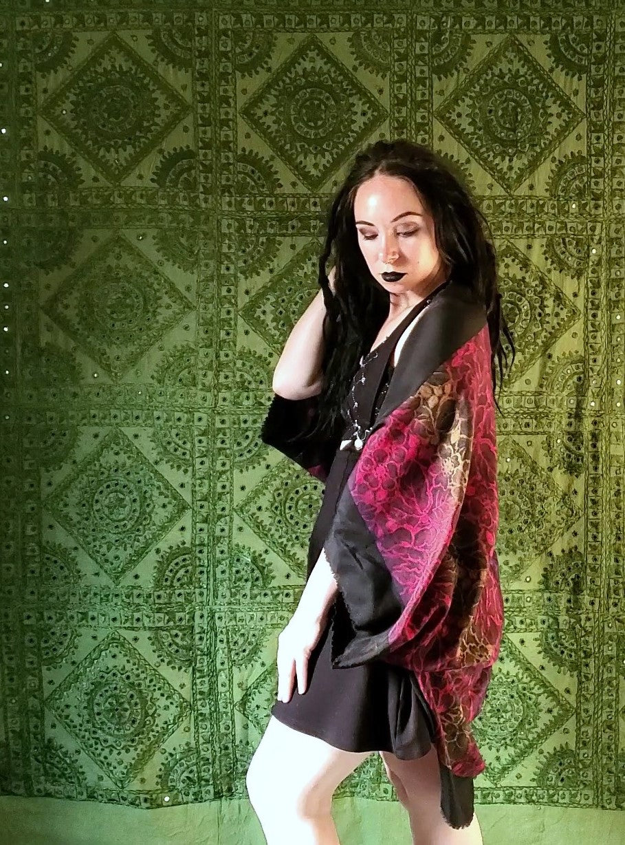 Night Blooming Flowers Cocoon Shawl