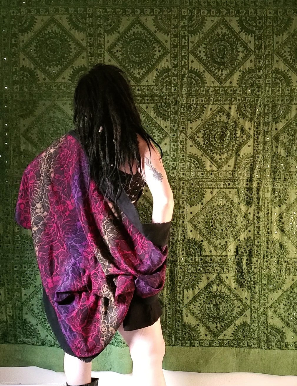 Night Blooming Flowers Cocoon Shawl
