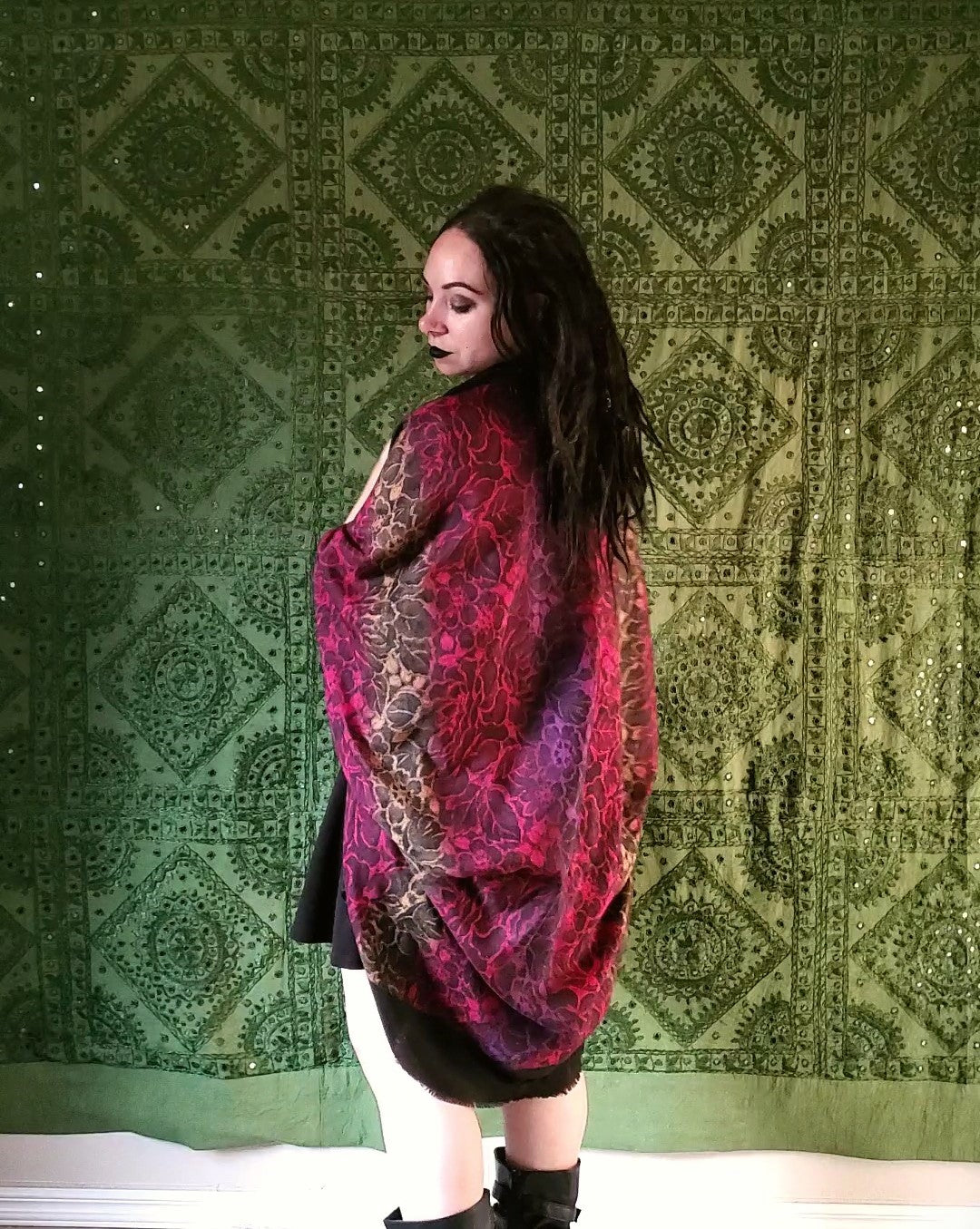 Night Blooming Flowers Cocoon Shawl