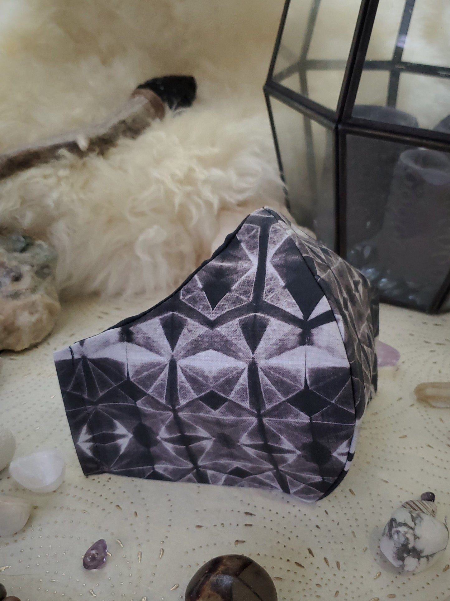 Shibori Fractal Face Mask