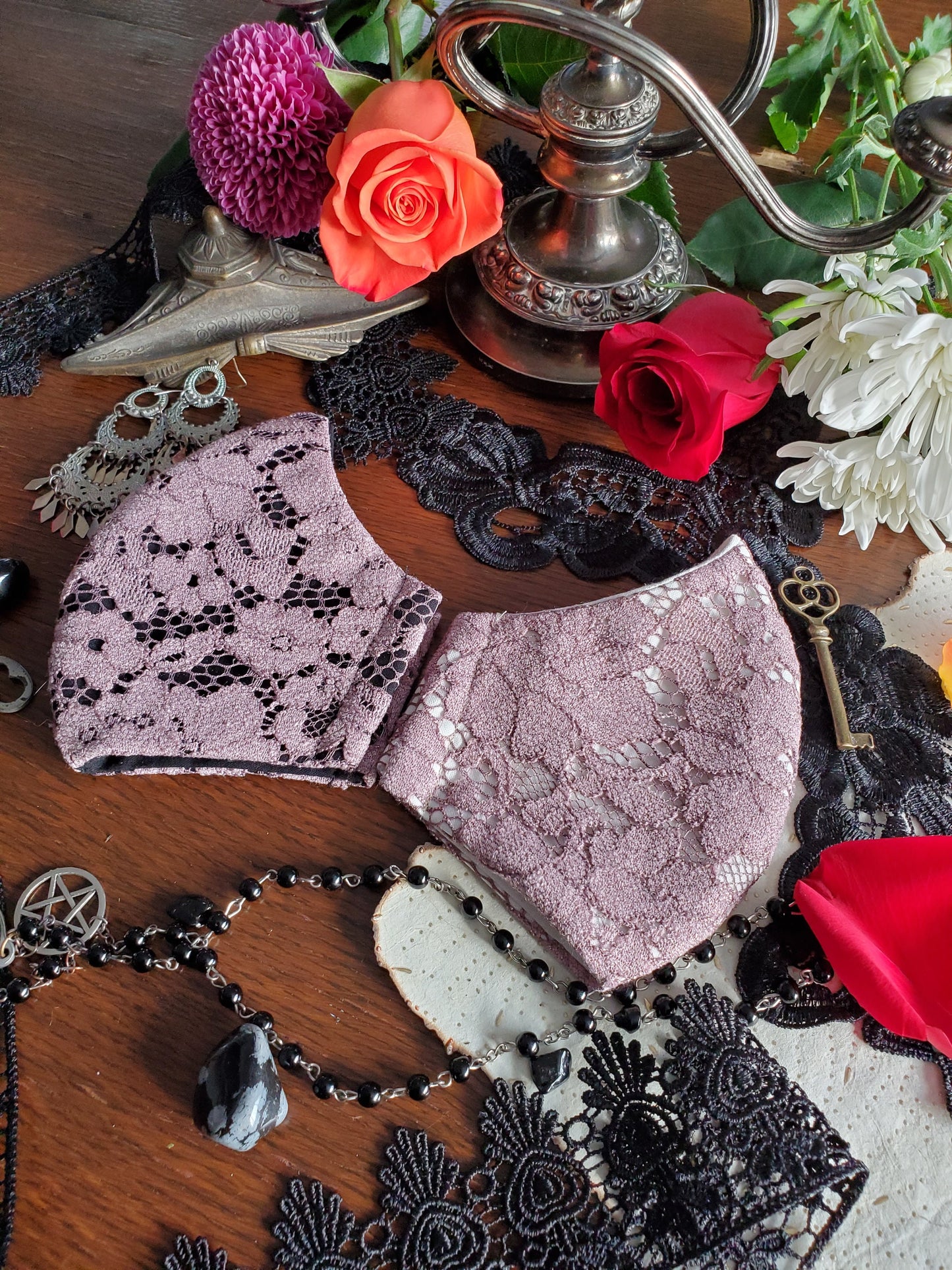 The Gilded Collection: Metallic Gold Lace Face Masks