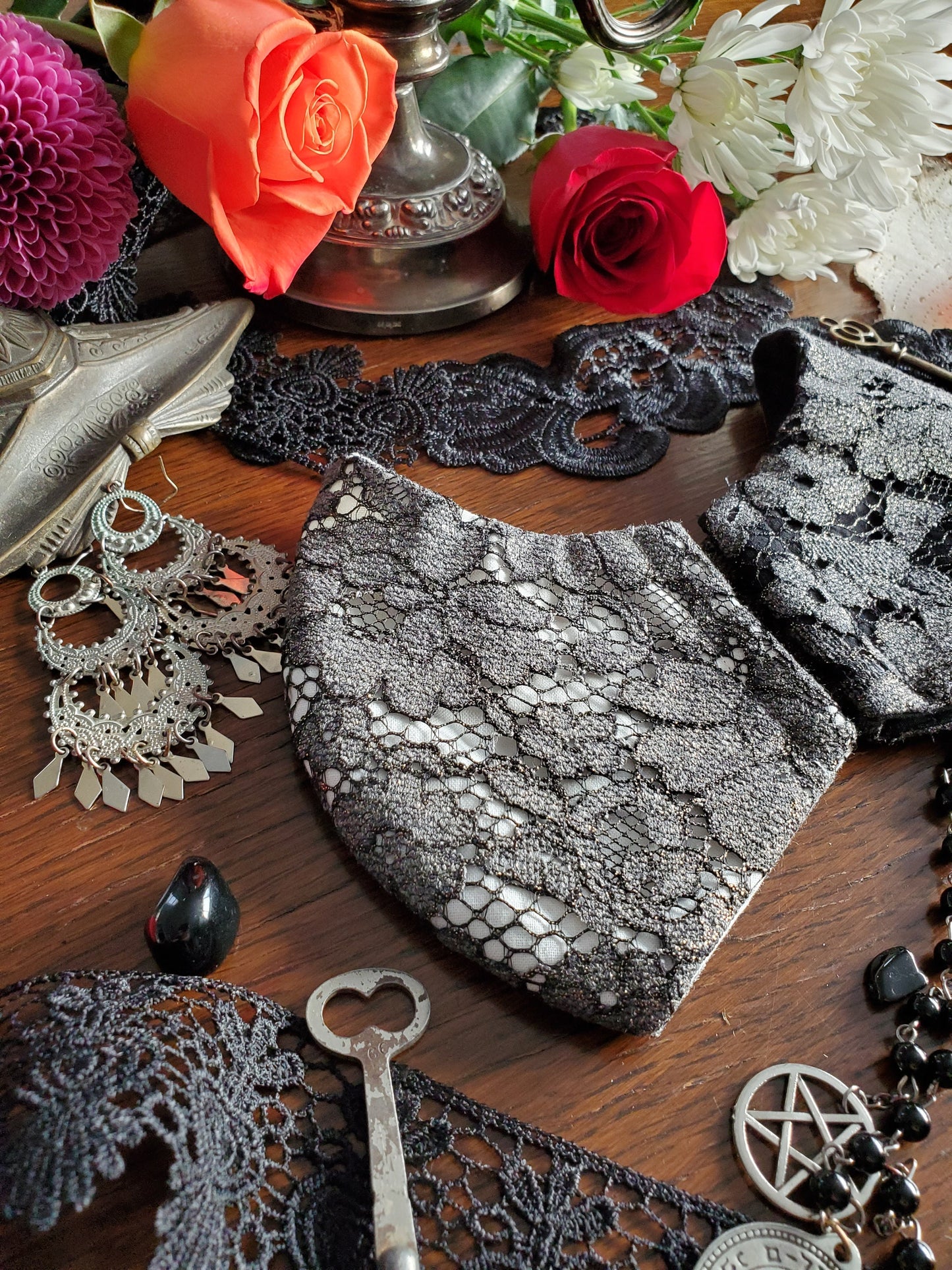 The Gilded Collection: Metallic Gold Lace Face Masks