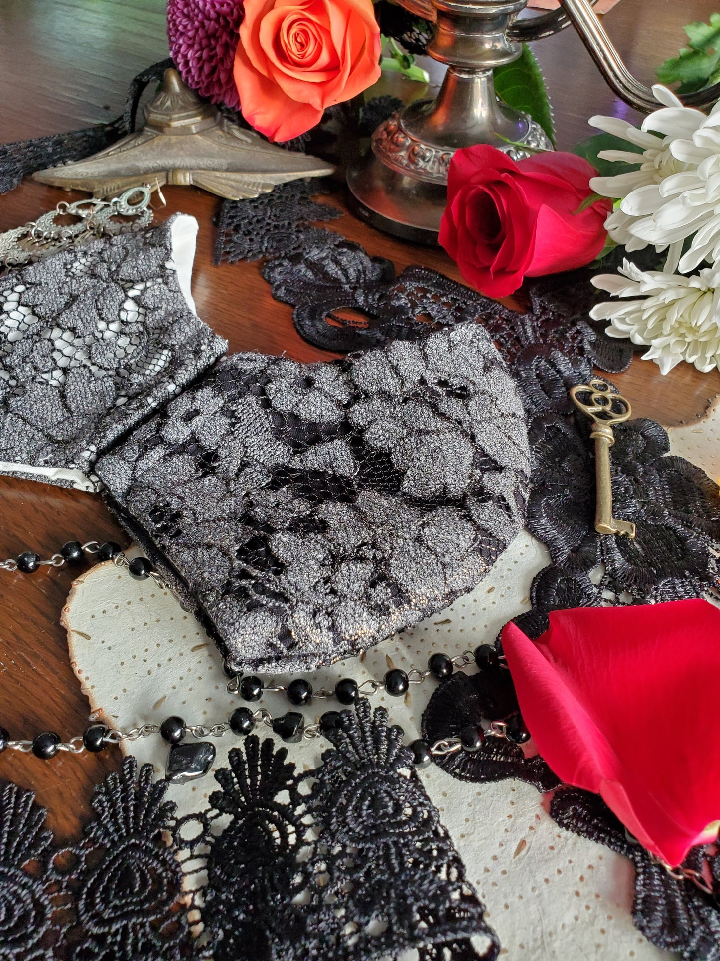 The Gilded Collection: Metallic Gold Lace Face Masks
