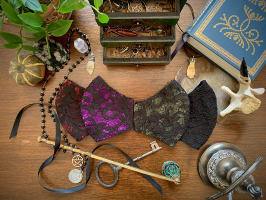 Hocus Pocus Collection: Black Lace Face Masks