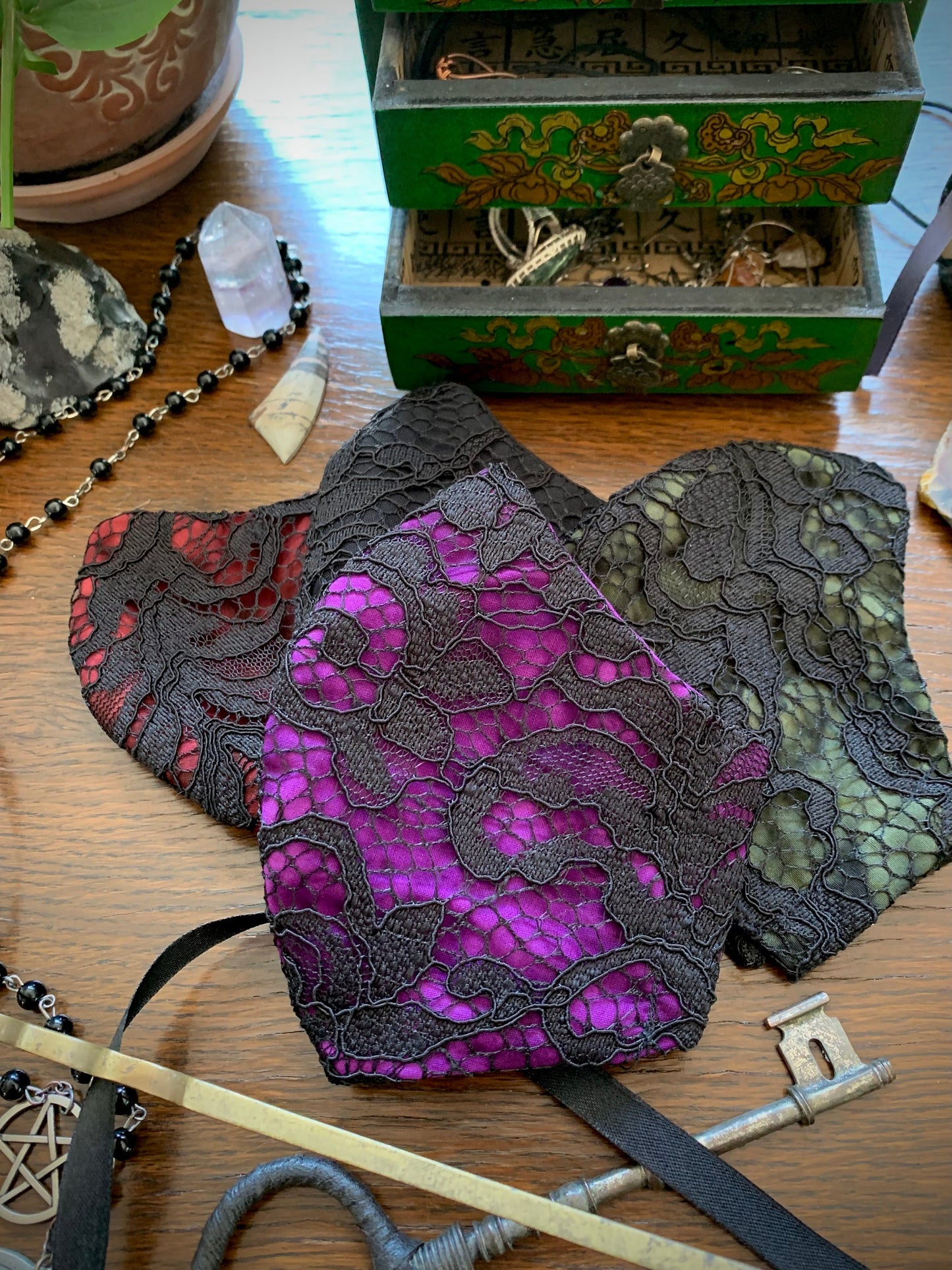Hocus Pocus Collection: Black Lace Face Masks