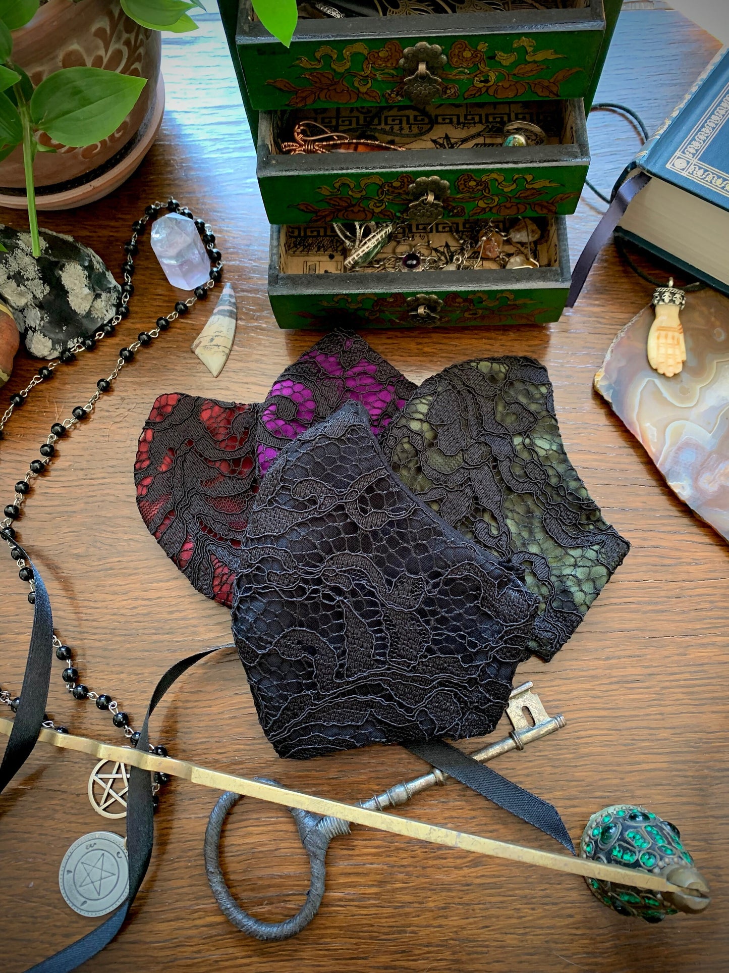 Hocus Pocus Collection: Black Lace Face Masks