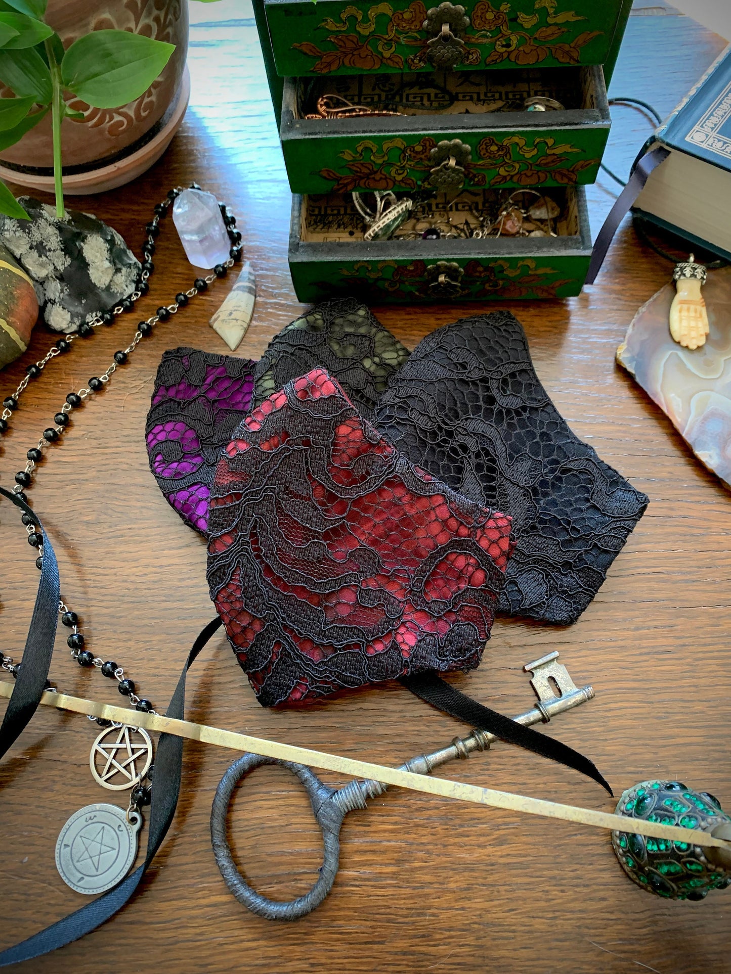 Hocus Pocus Collection: Black Lace Face Masks