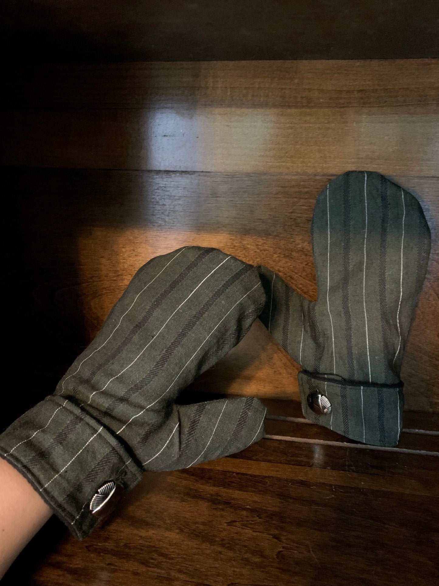 Button Closure Mittens