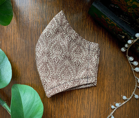 Damask Cotton Face Mask