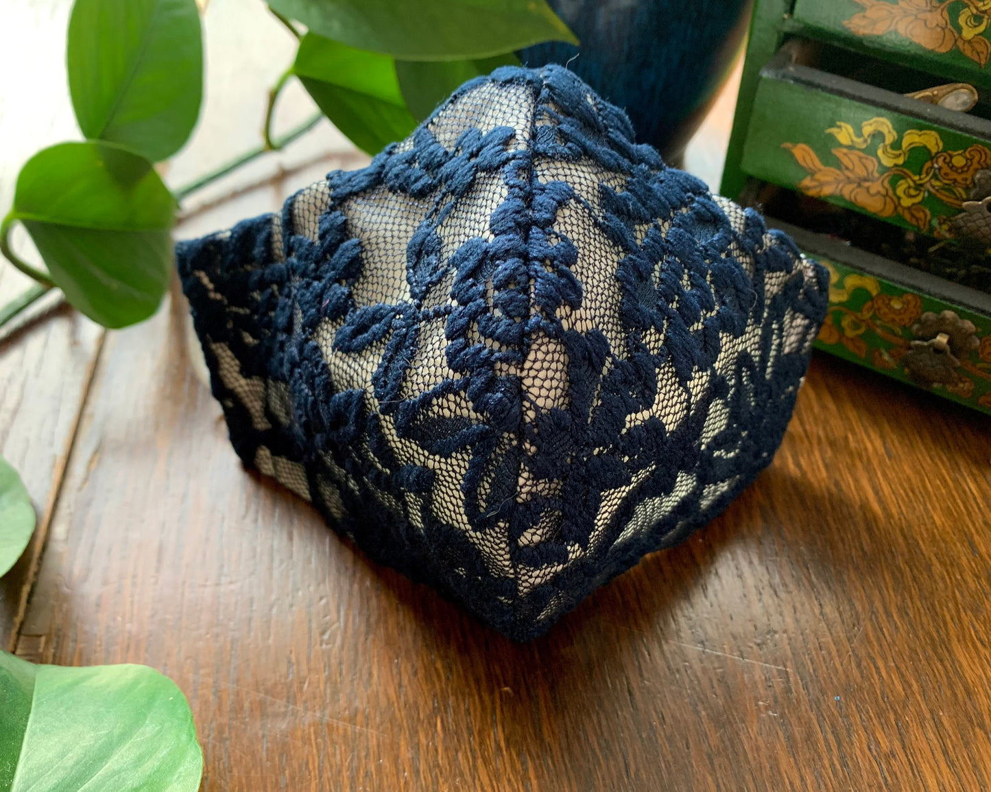 Sapphire & Ruby Lace Face Mask
