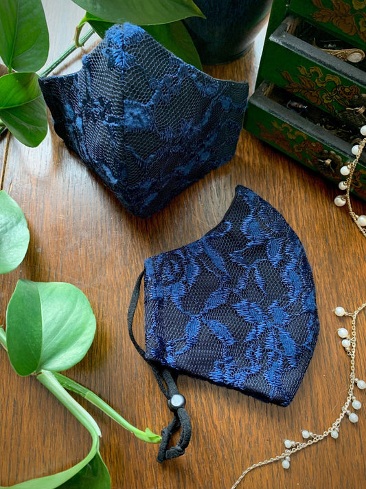 Heart of the Ocean: Blue Lace Face Mask
